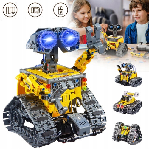 2,4GHZ HRAČKOVÉ BLOKY ROBOT PRE DETI DIAĽKOVO OVLÁDANÉ PROGRAMOVANIE 3v1